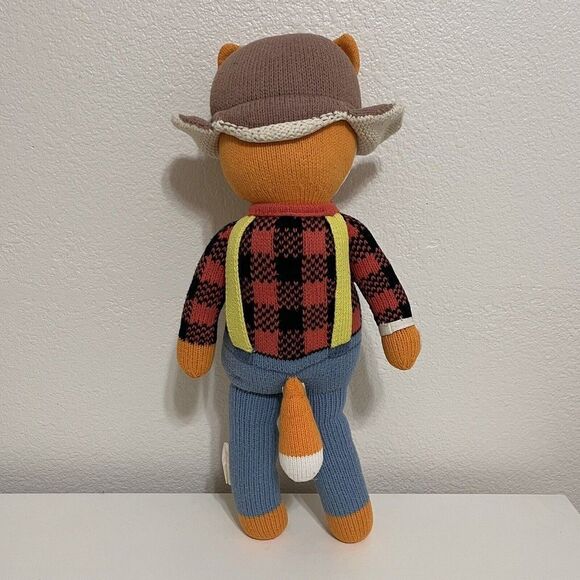 Cuddle + Kind Wyatt the Fox Plush Knit Handmade Doll Stuffed Animal 20" - Picture 12 of 16